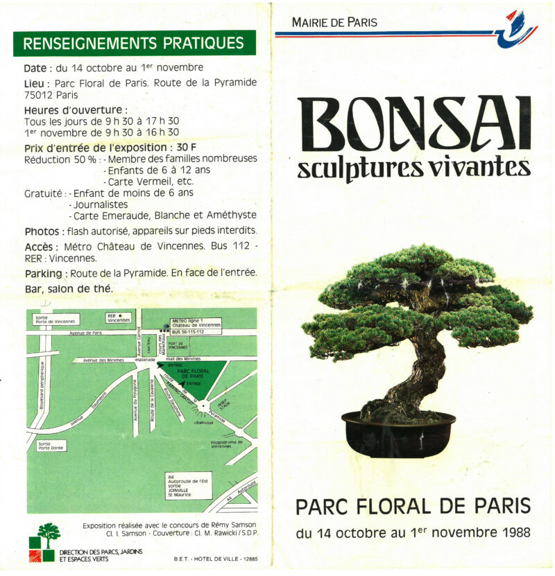 LE PARC FLORAL DE PARIS La première exposition permanente de bonsaï