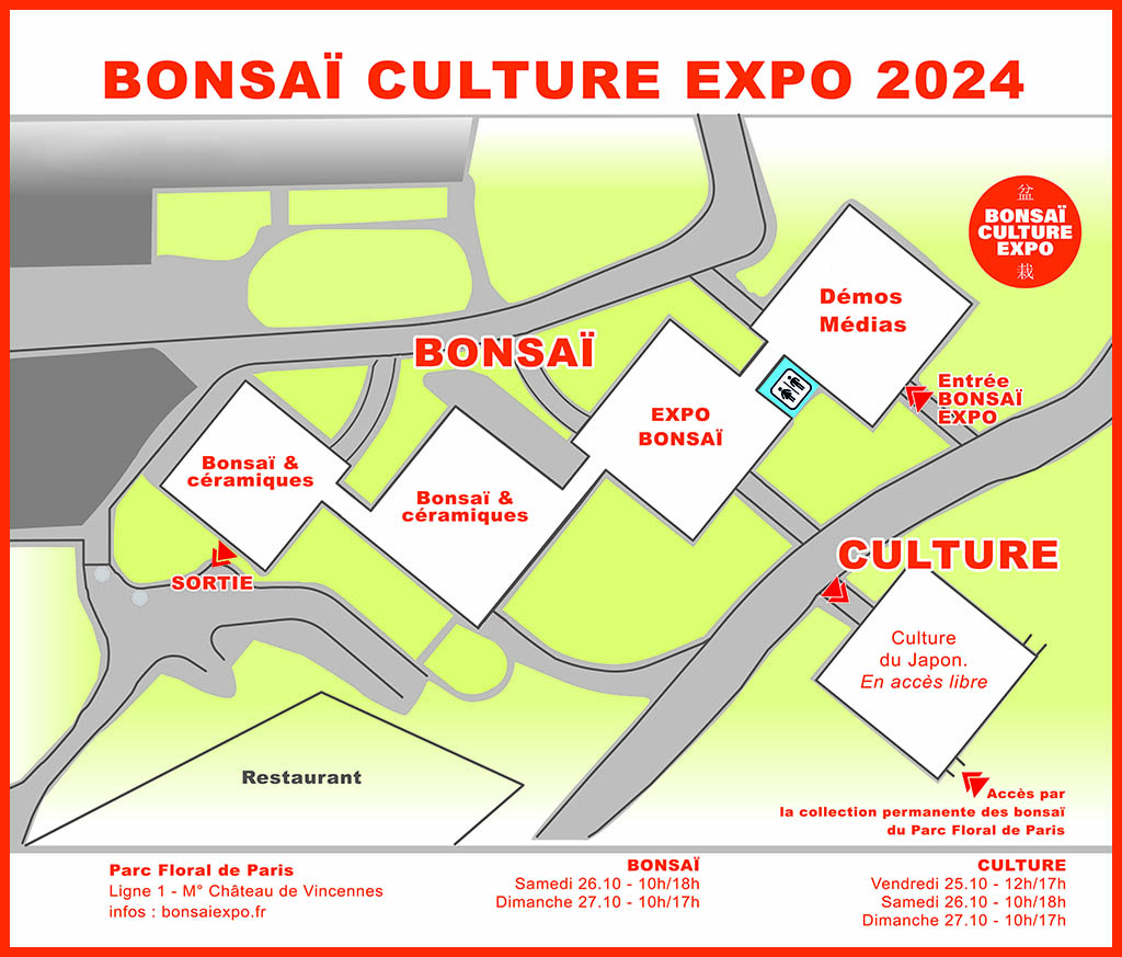 Cette année BONSAÏ CULTURE EXPO investit de nouveaux pavillons et sera en 2 parties.